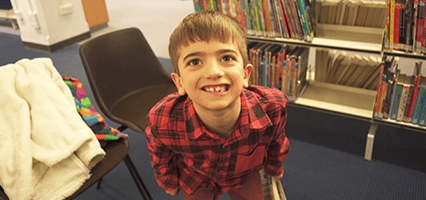 autism friendly libraries - visitor smiling 