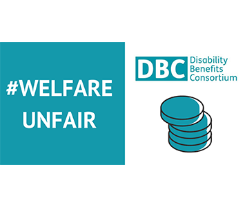 Disability Benefits Consortium report graphic illustration of coins- #WelfareUnfair