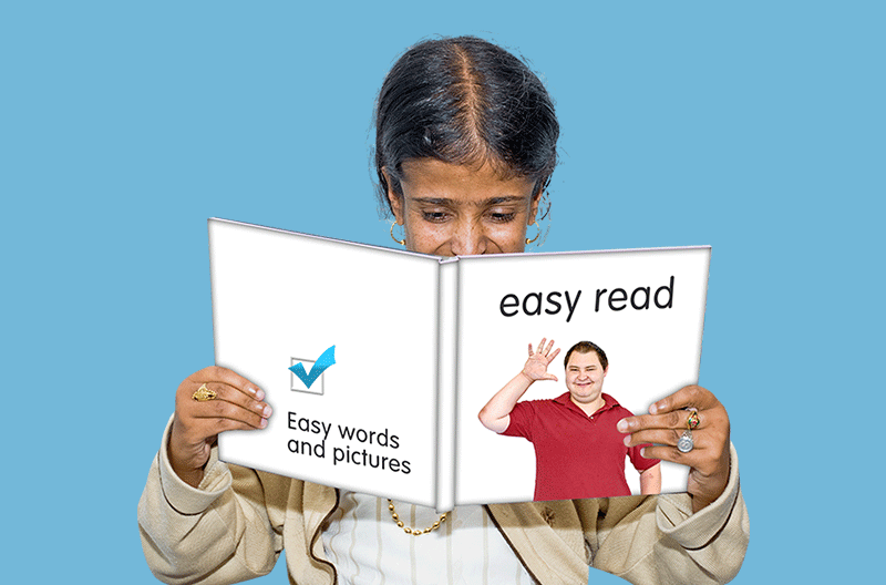 lady reading easy read