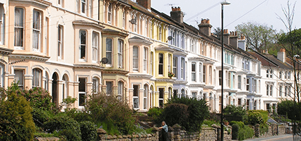 row of houses on a street