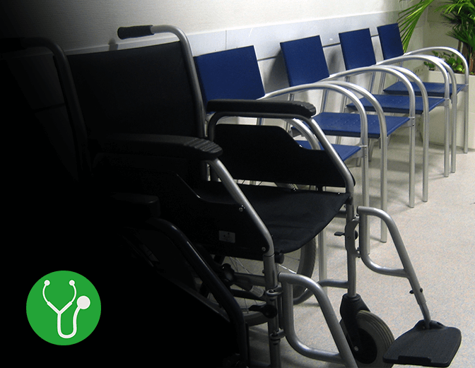 #MyGpandMe wheelchair in waiting room